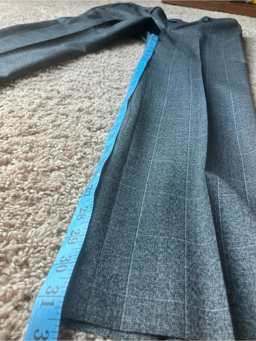 Banana Republic Gray Windowpane Italian Wool Suit